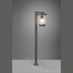 Lampadaire extérieur, anthracite, abat-jour en verre, IP44, 100 cm de hauteur, éclairage de chemin, éclairage extérieur, éclairage d'entrée, éclairage de porte, éclairage de chemin de jardin, éclairage de jardin, éclairage de véranda