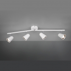 Weisser LED Deckenstrahler mit 4 Spots und einer Länge von 78 cm