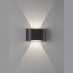 Applique murale à LED pour salle de bain, éclairage extérieur, noir, IP44, 18 cm x 12 cm, applique murale pour balcon, applique murale pour salle de bain, applique murale pour hôtel restaurant, applique murale pour terrasse, applique murale pour café, éclairage intérieur, éclairage domestique