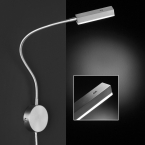 LED Wandleuchte, Bettleuchte, Leselicht, Flexarm, Gestensteuerung, 59 cm Höhe, Schlafzimmerbeleuchtung, Hotel Wandleuchte für das Bett, Nachttischleuchte, Leselicht
