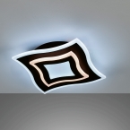 LED Deckenleuchte, Schwarz, Weiß, Fernbedienung, Farbwechsler, 33 cm x 33 cm, Schlafzimmerleuchte, Wohnraumbeleuchtung, Praxisbeleuchtung, Wartezimmer Deckenleuchte