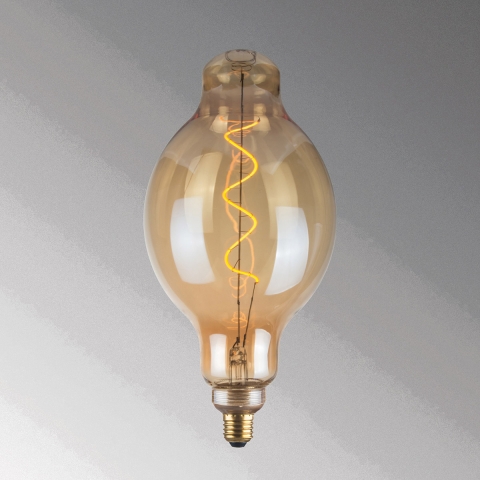 Dimensions Ampoule LED filament, décorative, ambre, E27, 33 cm de hauteur, éclairage fixe