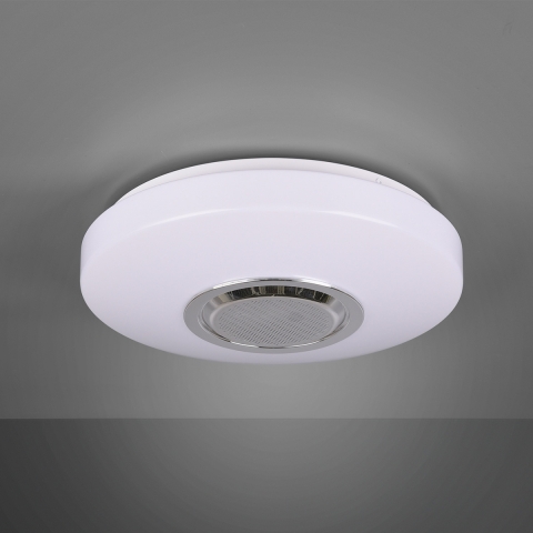 Weisses Licht Schlafzimmerbeleuchtung LED Deckenleuchte, Bluetooth, Lautsprecher, RGBW, Dimmer, 33 cm Durchmesser