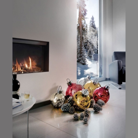 LED Tischleuchte, Weihnachtskugel, Deko-Licht, 20 cm Ø