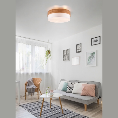 Deckenleuchte Deckenlampe Wohnzimmerleuchte LED weiß rund marmoriert 2er Set