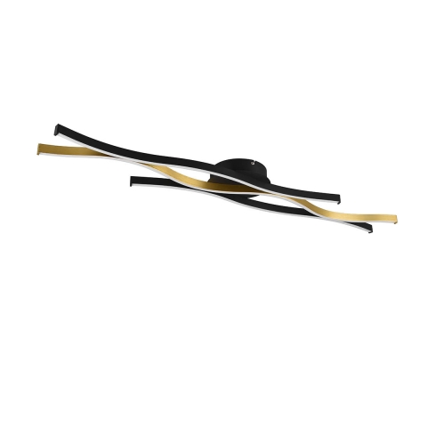 LED Deckenleuchte Metall Schwarz Messing 3000 K dimmbar Leuchte LED Deckenleuchte Metall Schwarz Messing 3000 K dimmbar Leuchte