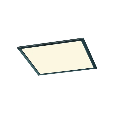 LED Deckenleuchte, Panel, Quadratisch, Schwarz, Weiss, 45 cm x 45 cm, Bürobeleuchtung, Flurbeleuchtung, Korridorbeleuchtung, Wartezimmerdeckenleuchte, Praxisdeckenleuchte, Innenraumbeleuchtung, Wohnraumbeleuchtung, IP20