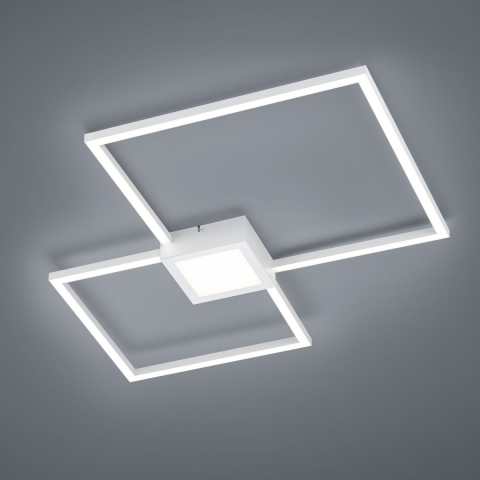 LED Deckenleuchte, Weiss, Quadratisch, Switch Dimmer, 4000 K, 65 cm x 65 cm, Küchenbeleuchtung, Hoteldeckenleuchte, Restaurantleuchte, Praxis Deckenlampe, Wartezimmerleuchte, Flurleuchte, Innenraumbeleuchtung, Wohnraumbeleuchtung, IP20