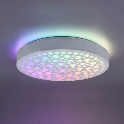 Kinderzimmerbeleuchtung LED Deckenleuchte, Dimmer, Farbwechsler, RGB, Fernbedienung, 40 cm Ø