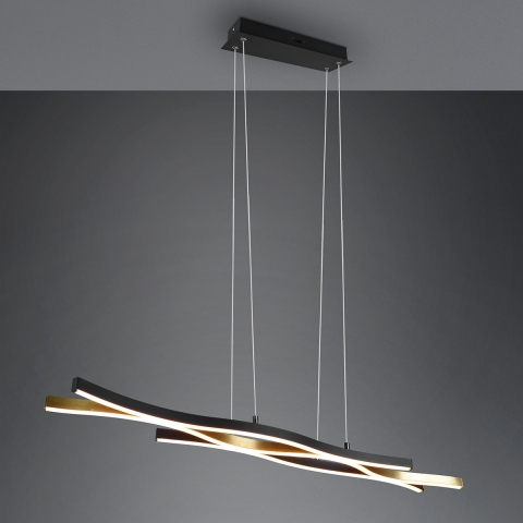 LED Pendelleuchte, Farbwechsler, Dimmer, Höhe kürzbar, 107 cm x 15 cm
