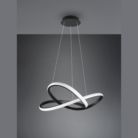 Deckenleuchte Schwarz 150,8 Cm Inkl. LED 3-stufig Dimmbar Verstellbar - Annuschka