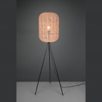 Stehleuchte, Sisal, Oval, Fußschalter, 35 cm Durchmesser, Schlafzimmerbeleuchtung, Flurbeleuchtung, Dekoleuchte, Retroleuchte, Vintage Stehleuchte, Cafébeleuchtung, Hotelstehleuchte, Restaurantlampe, Innenraumbeleuchtung, Wohnraumbeleuchtung, IP20