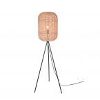 Stehleuchte, Sisal, Oval, Fußschalter, 35 cm Durchmesser, Schlafzimmerbeleuchtung, Flurbeleuchtung, Dekoleuchte, Retroleuchte, Vintage Stehleuchte, Cafébeleuchtung, Hotelstehleuchte, Restaurantlampe, Innenraumbeleuchtung, Wohnraumbeleuchtung, IP20