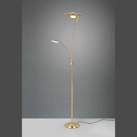 Lampadaire LED, bras de lecture, variateur, changement de couleur, mémoire, hauteur 180 cm, éclairage de la chambre à coucher, lampe de lecture, lampe d'hôtel, lampe de salon, lampadaire de chambre à coucher, éclairage intérieur, éclairage de la pièce à vivre, IP20