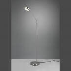 LED Stehleuchte, Nickel, Dimmer, Farbwechsler, Memoryfunktion, 133 cm Höhe, Schlafzimmerbeleuchtung, Wohnzimmer Stehleuchte, Bettleuchte, Praxis Stehleuchte, Wartezimmer Eckleuchte, Innenraumbeleuchtung, Wohnraumbeleuchtung, IP20