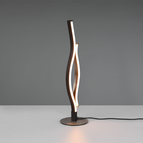 LED Tischleuchte, Dimmer, Farbwechsler, Memoryfunktion, Aluminium, 48 cm Höhe, Nachttischbeleuchtung, Dekoleuchte, Bettbeleuchtung, Sideboardleuchte, Anrichtenleuchte, Kommodenleuchte, Innenraumbeleuchtung, Wohnraumbeleuchtung, IP20
