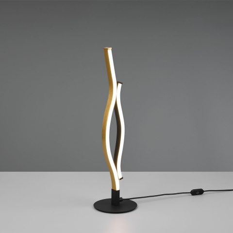 LED Tischleuchte, Dimmer, Memoryfunktion, Messing, Farbwechsler, 48 cm Höhe, Schlafzimmerbeleuchtung, Sideboardbeleuchtung, Kommodenleuchte, Regalleuchte, Bettleuchte, Nachttischleuchte, Anrichtenleuchte, Innenraumbeleuchtung, Wohnraumbeleuchtung, IP20