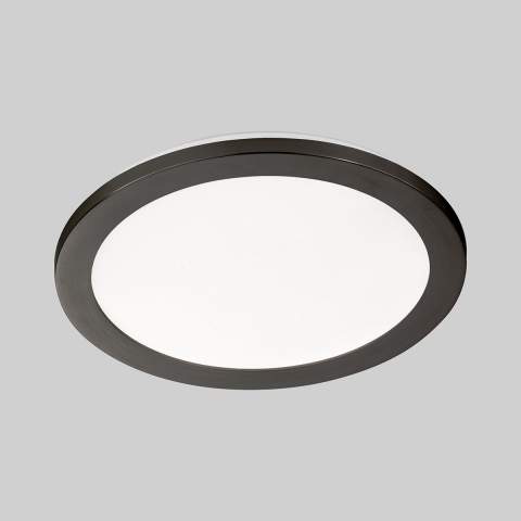 LED Bad Deckenleuchte, Schwarz, Weiss, Switch Dimmer, IP44, 40 cm Ø, Kellerbeleuchtung, Kammerbeleuchtung, Flurbeleuchtung, Treppenhausbeleuchtung, Badezimmerdeckenleuchte, Aussen Deckenlampe, Vordachlampe, Outdoorleuchte