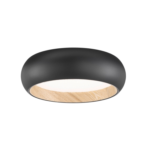 LED Deckenleuchte Im Ring-Design – Dimmbar, Schwarz, 45 Cm, Für Wohnzimmer, Küche & Co., Inkl. Leuchtmittel
