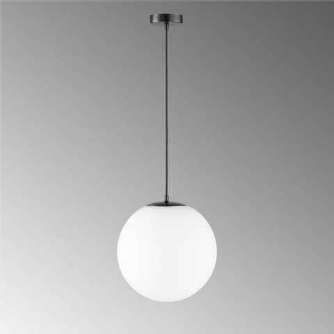 Restaurantbeleuchtung Pendelleuchte, Höhe anpassbar, Glasschirm, Weiss, Schwarz, 30 cm Ø