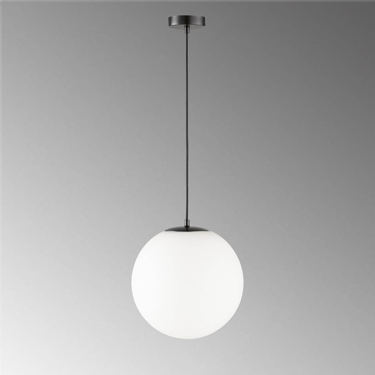 Pendelleuchte H he Anpassbar Glasschirm Wei Schwarz 30 Cm 