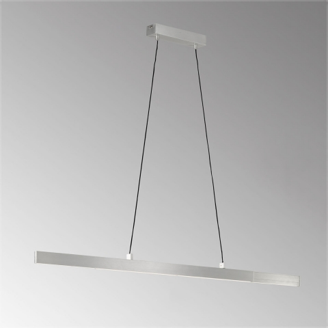LED Pendelleuchte, Höhe anpassbar, Switch Dimmer, Ausziehbar, 110 cm x 6 cm, Esszimmerbeleuchtung, Praxishängeleuchte, Wartezimmerpendellampe, Küchentischleuchte, Tresenleuchte, Längliches Design, Filigrane Optik, Hängt an zwei Streben, Innenraumbeleuchtung, Wohnraumbeleuchtung, IP20