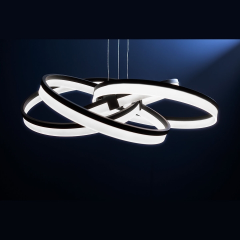 LED Pendelleuchte, Touch Dimmer, 5000 Lumen, Farbwechsler, 250 cm Höhe, Esszimmerbeleuchtung, Konferenzraumleuchte, Bürobeleuchtung, Cafébeleuchtung, Hotelpendellampe, Restaurantleuchte, Wartezimmerhängeleuchte, Praxispendellicht, Tresenlicht, Innenraumbeleuchtung, Wohnraumbeleuchtung, IP20