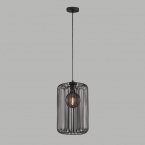 Suspension, cage métallique, noir, tiges, hauteur 150 cm, éclairage de la salle à manger, lampe de salon, suspension décorative, éclairage de café, lampe de gastropendres, suspension de restaurant, éclairage intérieur, éclairage de la maison, IP20