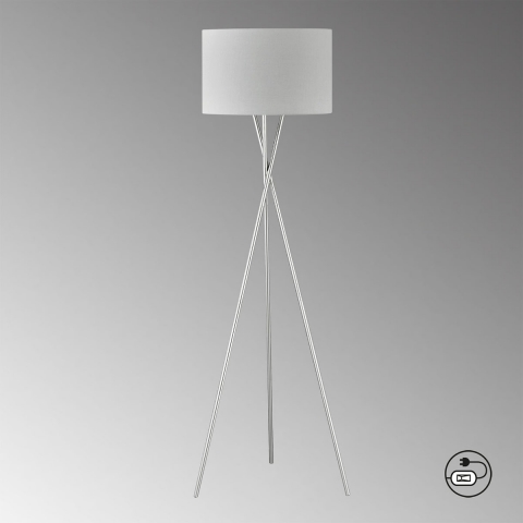 Schlafzimmerbeleuchtung Stehleuchte, Stoffschirm, Fussschalter, Klassisch, 160 cm Höhe, Praxisleuchte, Wartezimmerleuchte, Wohnraumbeleuchtung, Stromsparend, Innenraumleuchte, IP20