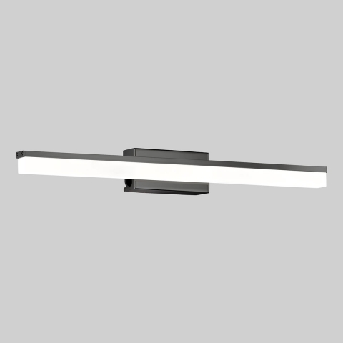 Badezimmerbeleuchtung LED Bad Wandleuchte, rechteckig, Schwarz, Weiss, Schalter, IP44, 60 cm x 7 cm