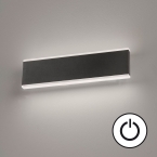 LED Wandleuchte, Schwarz, Weiß, Schalter, 31 cm x 8 cm, Flurbeleuchtung, Modern, Café Wandlampe, Treppenhausbeleuchtung, Flaches Design, Dielenleuchte, Hotel Wandleuchte, Restaurant Wandlicht, Innenraumbeleuchtung, Wohnraumleuchte, IP20