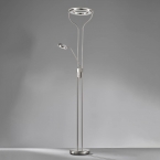 Lampadaire LED, projecteur, bras de lecture, interrupteur, changeur de couleur, variateur à bouton-poussoir, hauteur 180 cm, éclairage de salon, lampe de lecture, lampe de chambre à coucher, lampe sur pied, lampe de salle d'attente, lampe sur pied de cabinet médical, éclairage intérieur, éclairage domestique, IP20