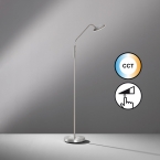 LED Stehleuchte, Farbwechsler, Dimmer, Schlicht, Taster, 135 cm Höhe, Wohnzimmerbeleuchtung, Arbeitsflächenleuchte, Bürostehleuchte, Officeleuchte, Leseleuchte, Lesestehleuchte, Innenraumbeleuchtung, Wohnraumbeleuchtung, IP20