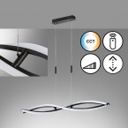 Éclairage de la salle à manger Suspension LED, Réglable en hauteur, Variateur, Changement de couleur, Télécommande, 106 cm x 12 cm, Lampe de salle d'attente, Suspension de cabinet médical, Suspension de salle à manger, Suspension de cuisine, Éclairage du salon
