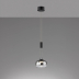 LED Pendelleuchte, Höhenverstellbar, Glasschirm, Rauchfarbig, 22 cm Ø, Esszimmerbeleuchtung, Cafébeleuchtung, Gastro Hängeleuchte, Restaurant Pendellampe, Praxisleuchte, Thekenlampe, Rezeptionsleuchte, Innenraumbeleuchtung, Wohnraumbeleuchtung, IP20