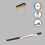 Esszimmerbeleuchtung LED Pendelleuchte, Fernbedienung, Farbwechsler, Dimmer, Höhe anpassbar, 100 cm x 9 cm