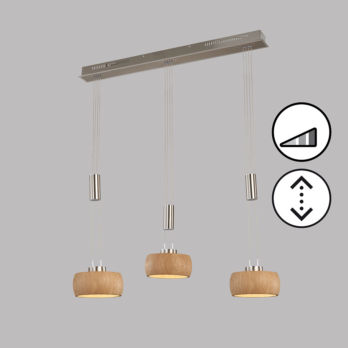 Lampe LED Suspendue Rechargeable 3W - Éclairage D'ambiance Réglable, Design Moderne Noir - Pour Chambre, Salon, Bureau - Installation Facile