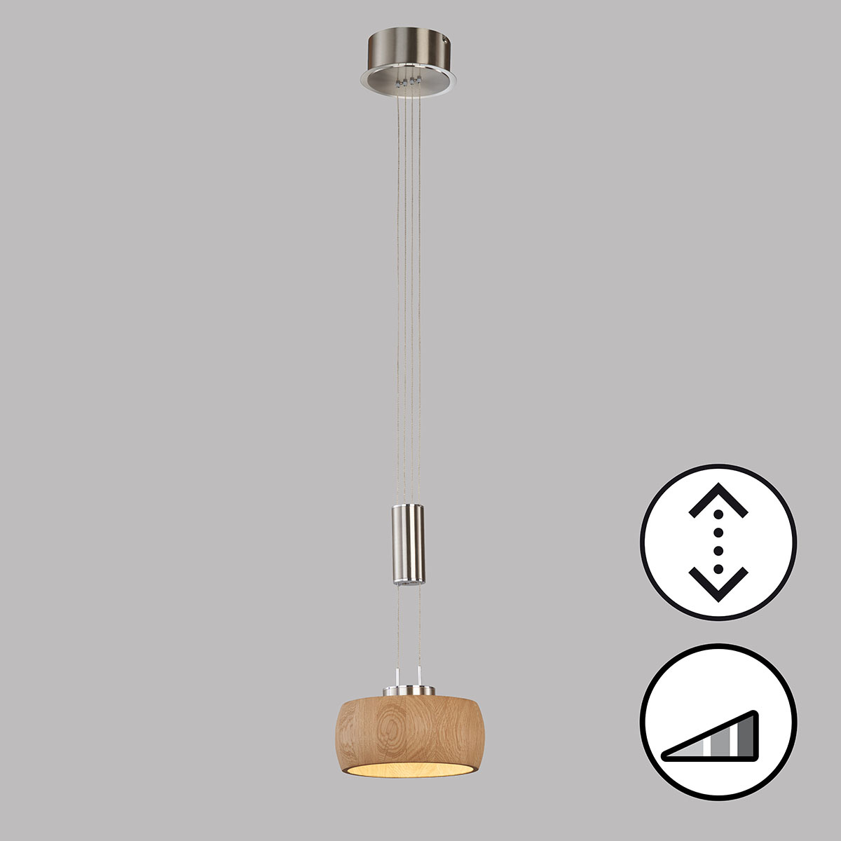LED Pendelleuchte H he Verstellbar Holz Nachhaltig 21 Cm 