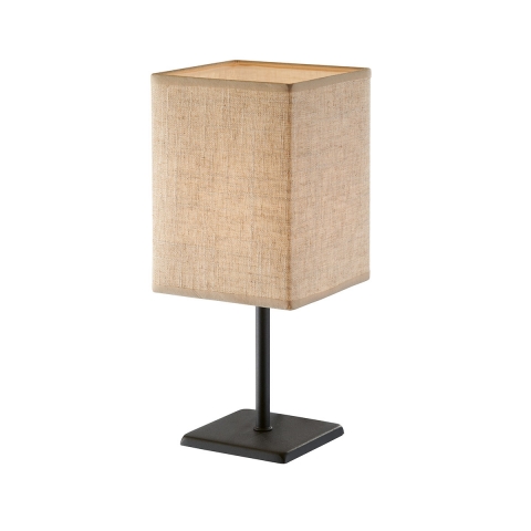 Hotelzimmerbeleuchtung Tischleuchte, Klassisch, Stoffschirm, Beige Schwarz, Schnurschalter, 30 cm Höhe