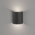 LED Wandleuchte, Schwarz, Gold, Up-Down-Beleuchtung, Gebogen, 15 cm Höhe 30514b