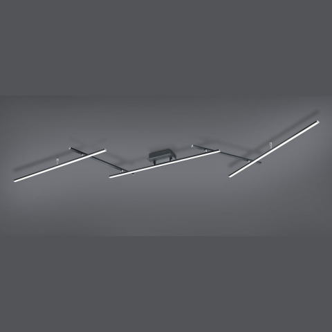 Restaurantbeleuchtung LED Deckenleuchte, RGBW, Farbwechsler, Fernbedienung, Schwenkbar, 245 cm x 50 cm, Wohnraumleuchte, Schlafzimmerleuchte, Flurbeleuchtung, Dielenbeleuchtung, Café Deckenlicht, Hotelzimmer Deckenleuchte, Innenraumleuchte