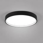 LED Deckenleuchte, Schwarz, Weiß, Farbtemperaturwechsler, Switch Dimmer, 45 cm Ø, Wohnraumleuchte, Café Deckenleuchte, Flurbeleuchtung, Hotel Deckenleuchte, Cafébeleuchtung, Wartezimmer Deckenlicht, Schlafzimmerbeleuchtung