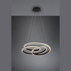 Esszimmerbeleuchtung LED Pendelleuchte, Farbwechsler, Switch Dimmer, Dip Switch, Spirale, 60 cm Ø, Küchen Hängeleuchte, Cafébeleuchtung, Hotel Pendelleuchte, Flurbeleuchtung, Geschäftsbeleuchtung, Konferenzbeleuchtung, Restaurant Hängeleuchte, Wohnzimmerleuchte