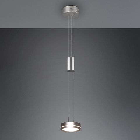 Esszimmerbeleuchtung Moderne LED Pendelleuchte, Höhenverstellbar, Rund, Switch Dimmer, 14 cm Ø, Büro Pendelleuchte, Cafébeleuchtung, Hotel Pendelleuchte, Tresenbeleuchtung, Barlicht, Hängelampe