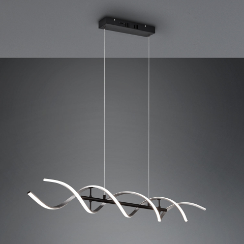 LED Pendelleuchte, Farbwechsler, Switch Dimmer, Höhe anpassbar, Spirale, 104 cm x 16 cm, Praxisbeleuchtung, Wartezimmerleuchte, Esszimmerpendellampe, Küchenhängeleuchte, Tresenleuchte, Cafélampe, Barbeleuchtung, Dekoleuchte, Innenraumbeleuchtung, Wohnraumbeleuchtung, IP20