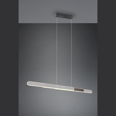 Esszimmerbeleuchtung LED Pendelleuchte, Farbwechsler, Dimmer, Höhe anpassbar, Ausziehbar, 130 cm x 6 cm, Küchen Hängeleuchte, Cafébeleuchtung, Barbeleuchtung, Praxis Pendelleuchte, Wartezimmerlicht