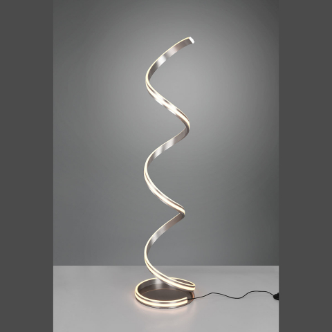 Hotelzimmerbeleuchtung LED Stehleuchte, Dimmer, Farbwechsler, Spiralförmig, Fußschalter, 150 cm Höhe, Wartezimmerleuchte, Schlafzimmerleuchte, Wohnzimmer Stehleuchte, Hotelzimmerbeleuchtung, Café Stehlampe