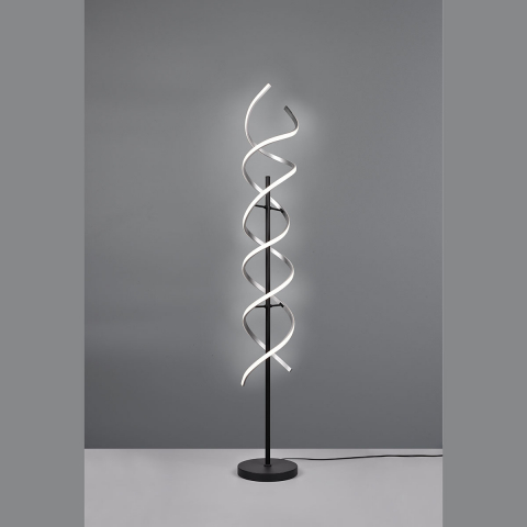 LED Stehleuchte, Dimmer, Farbwechsler, Memory, Spirale, 150 cm Höhe, Schlafzimmer Stehleuchte, Wohnzimmer Stehlampe, Cafébeleuchtung, Dekolicht, Hoteldesignerleuchte, Flurleuchte, Lesebeleuchtung