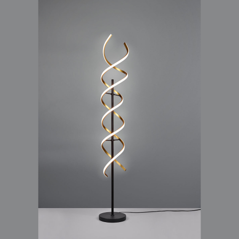 Hotelzimmerbeleuchtung LED Stehleuchte, Dimmer, Memory-Funktion, Farbwechsler, Messing, 150 cm Höhe, Schlafzimmerleuchte, Cafébeleuchtung, Restaurant Stehleuchte, Hotelleuchte, Dekoleuchte, Wohnzimmerbeleuchtung