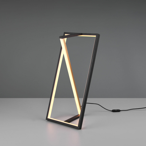 Bürobeleuchtung Moderne LED Tischleuchte, Farbwechsler, Sensordimmer, Schwarz, 44 cm Höhe, Dekoleuchte, Sideboardbeleuchtung, Kommodenbeleuchtung, Regalleuchte, Leselicht, Designerleuchte